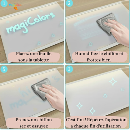 💫 MagiColors™ Tableau à dessin lumineux - Dessine avec la lumière, crée la magie !